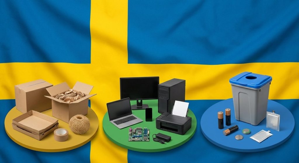 EPR-Compliance in Schweden: Gesetzliche Herstellerpflichten für Verpackungen, Elektrogeräte und Batterien