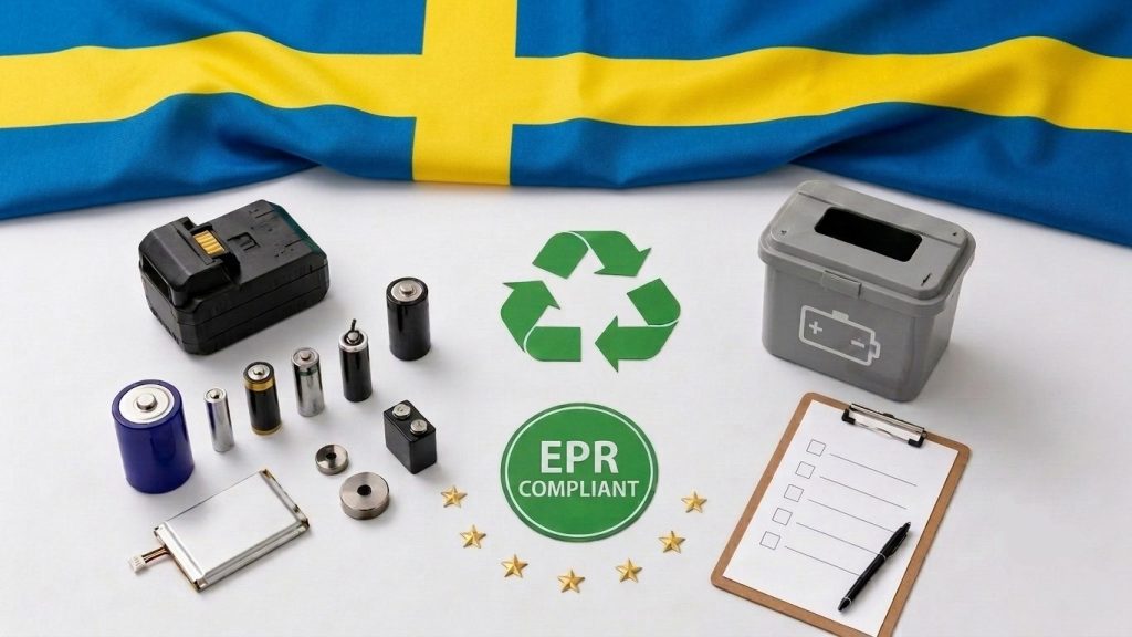 Batterie-Compliance in Schweden: Gesetzliche Herstellerpflichten und EPR-Vorgaben für Batterien und Akkus