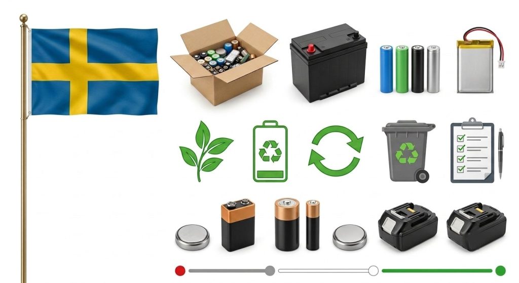 EPR-Batterierecht in Schweden: Gesetzliche Herstellerpflichten für Industriebatterien und Geräteakkus