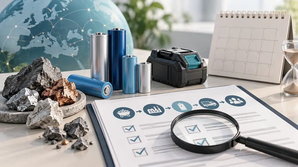 EU-Batterieverordnung: Akkus, Rohstoffe und Dokumente zur Prüfung der Lieferkette